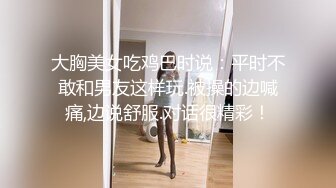 大胸美女吃鸡巴时说：平时不敢和男友这样玩.被操的边喊痛,边说舒服.对话很精彩！