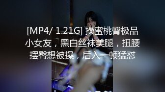 [MP4/ 1.21G] 操蜜桃臀极品小女友，黑白丝袜美腿，扭腰摆臀想被操，后入一顿猛怼