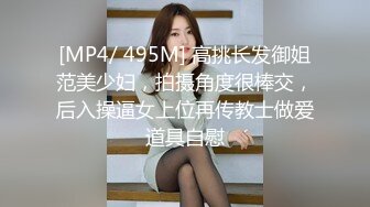 [MP4/ 495M] 高挑长发御姐范美少妇，拍摄角度很棒交，后入操逼女上位再传教士做爱道具自慰